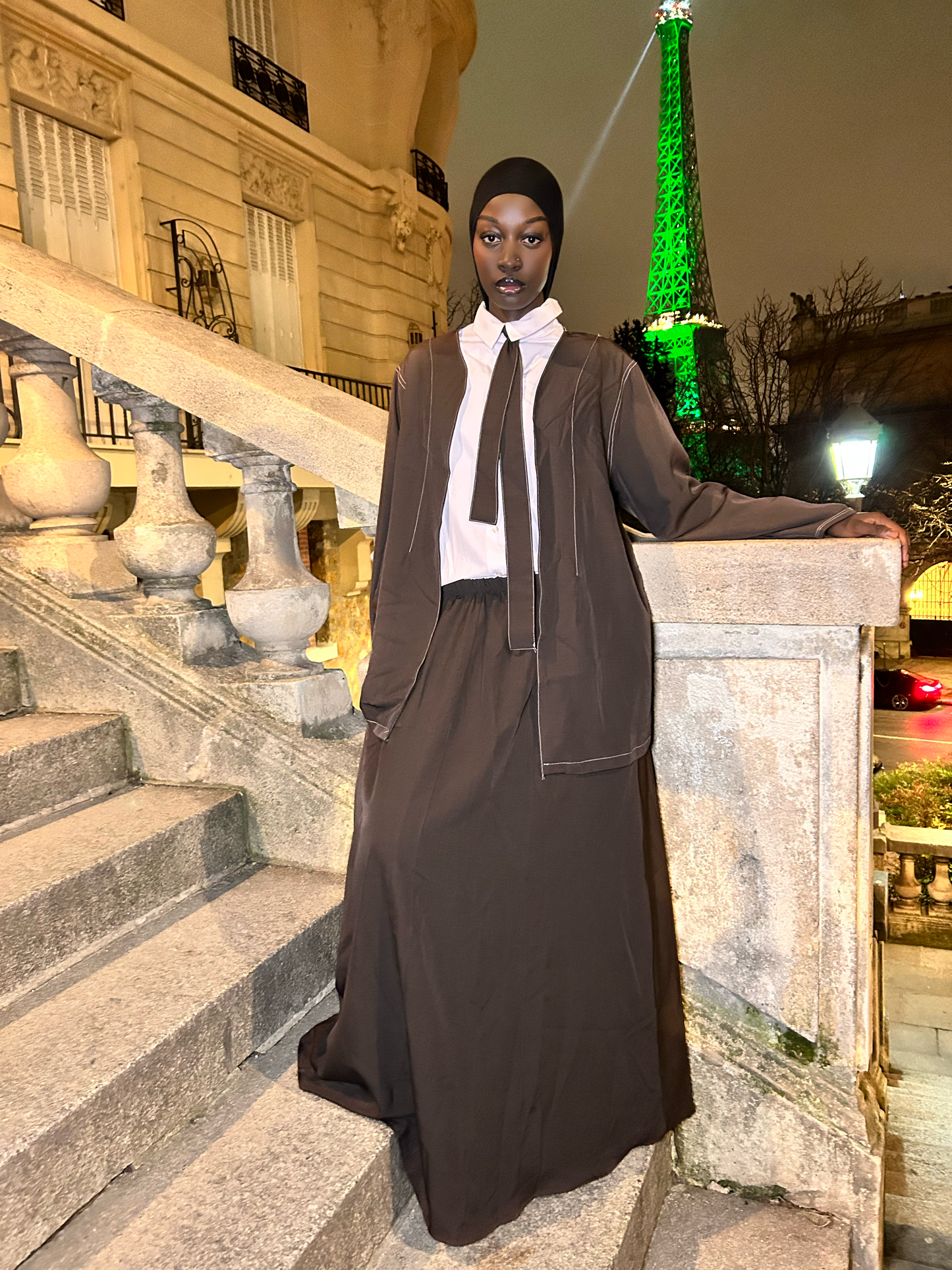 Élégance parisienne Marron