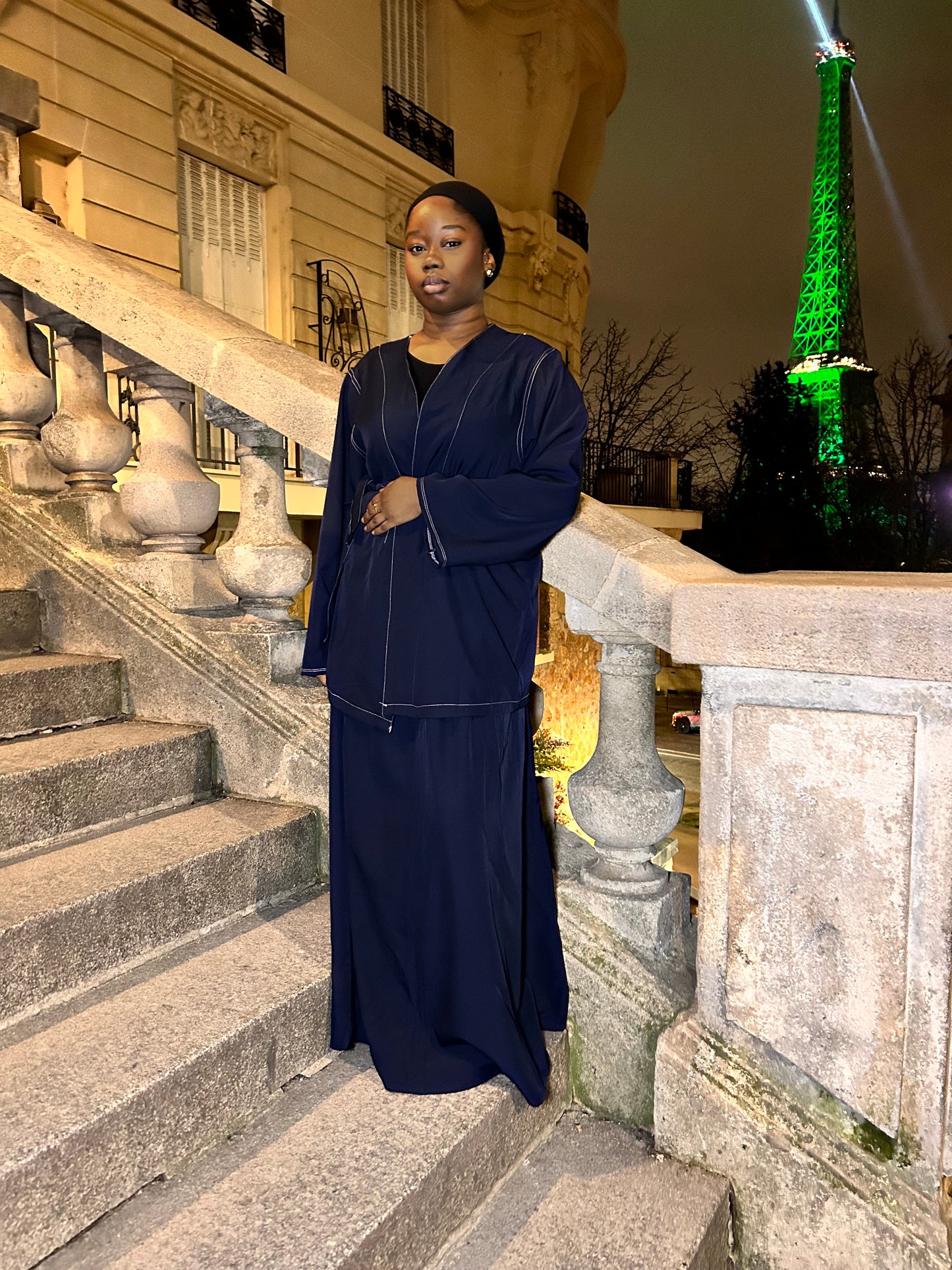 Élégance parisienne bleue